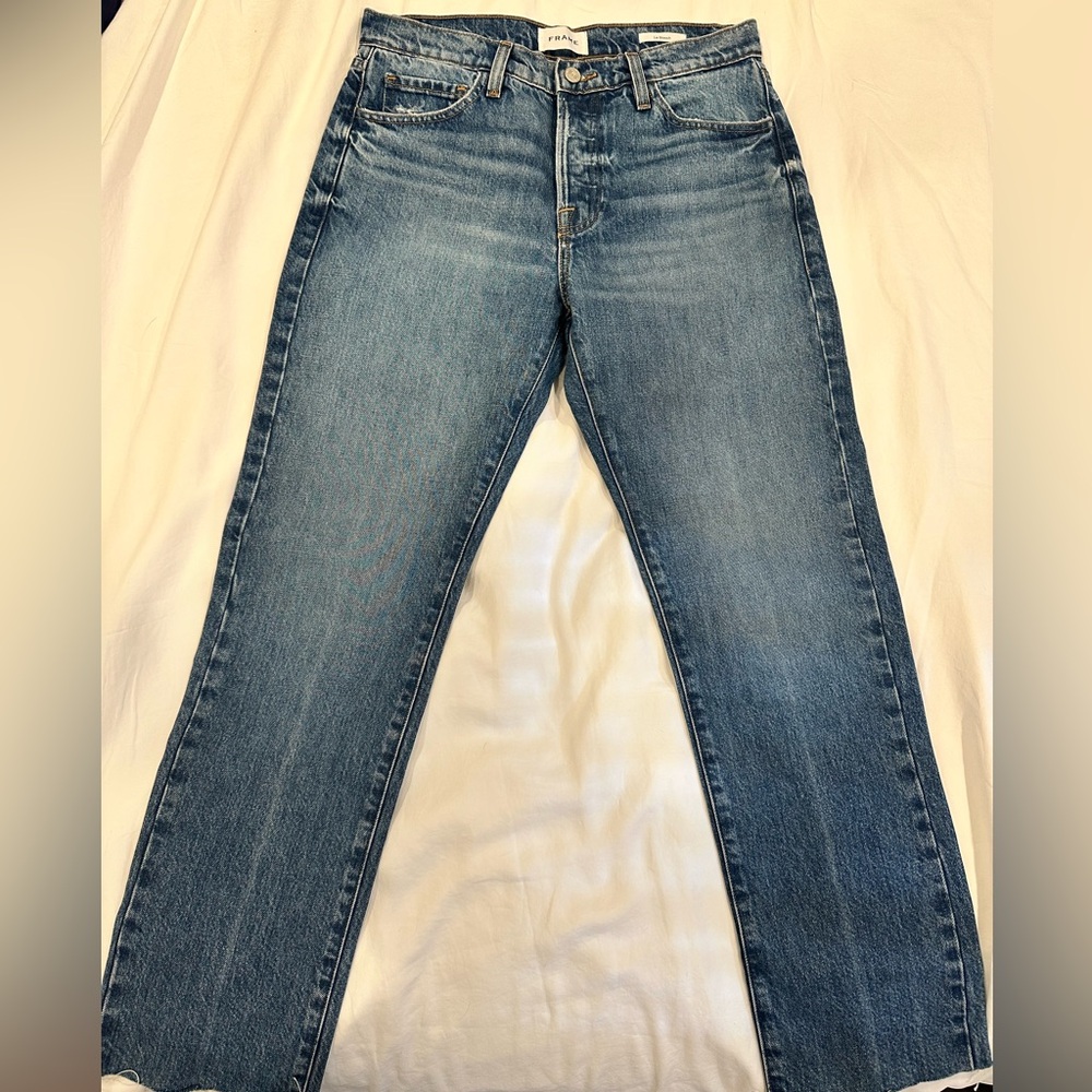EUC Frame Denim Le Slouch Blue Jeans
